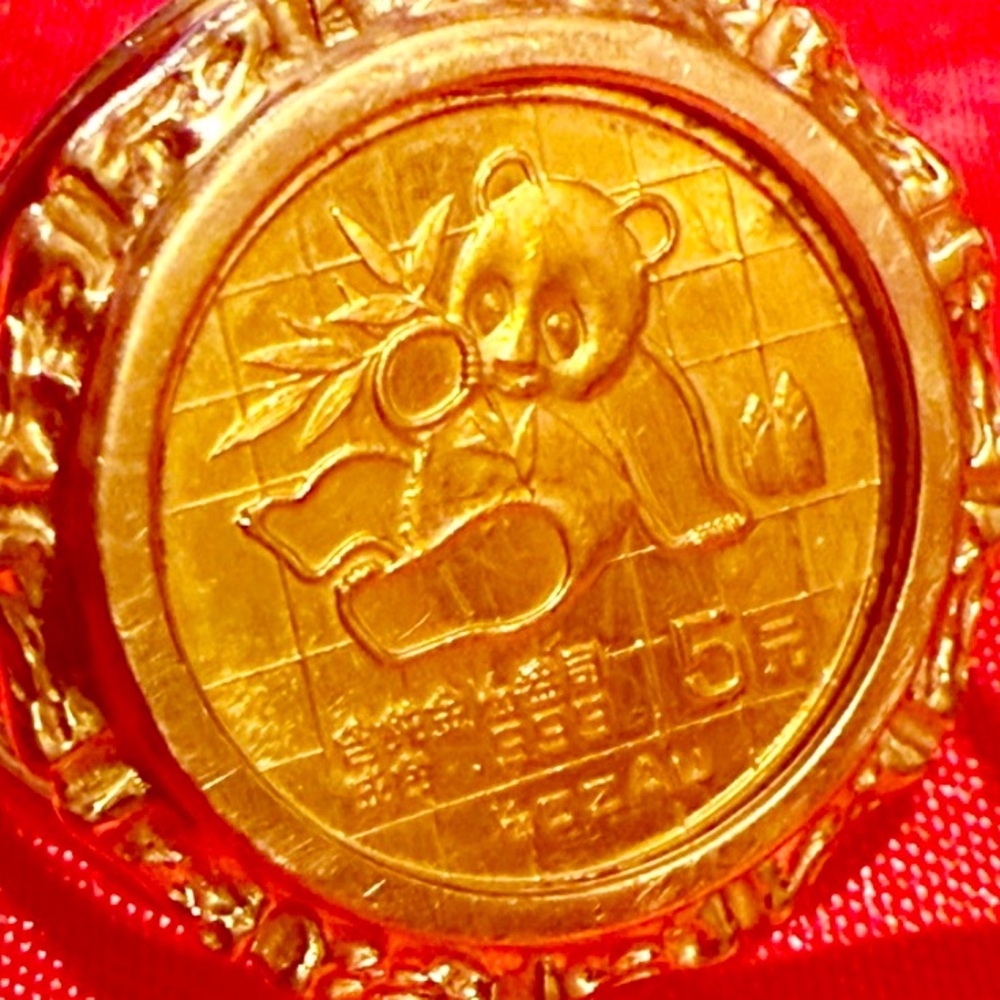 WOW POSHMARK - Authentic 14K Gold Coin Panda Ring